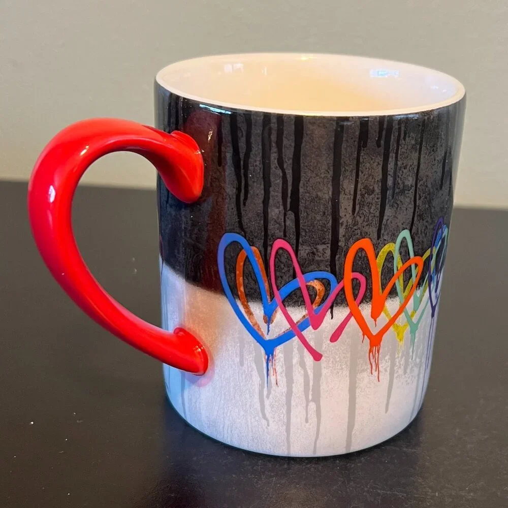 Lang BLEEDING HEARTS / LOVE WALL Ceramic Mug w/ Mural Artwork by James Goldcrown - Picture 5 of 15